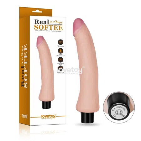 Consolador Vibrador REAL SOFTEE (22,9 cm.)