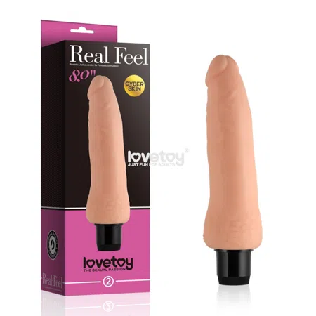 Vibrador Real Feel Cyberskin (8 pulgadas, 20,3 cm.)