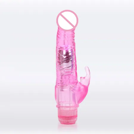 Vibrador conejo cristal transparente (rosado)