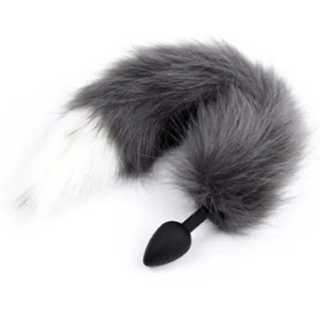 Cola de zorro gris con blanco