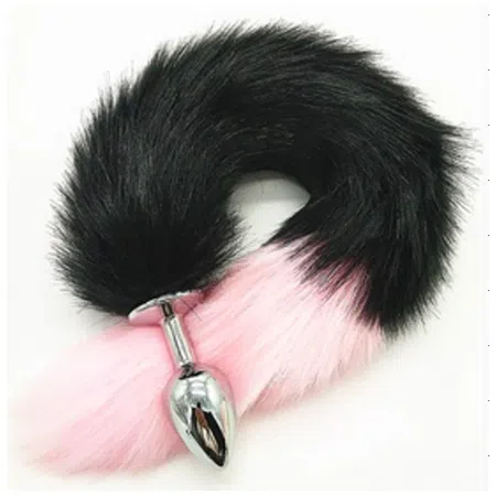 Cola de zorro rosado y negro