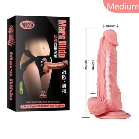 Arnés Consolador con correa realista para mujer 185mm*38mm