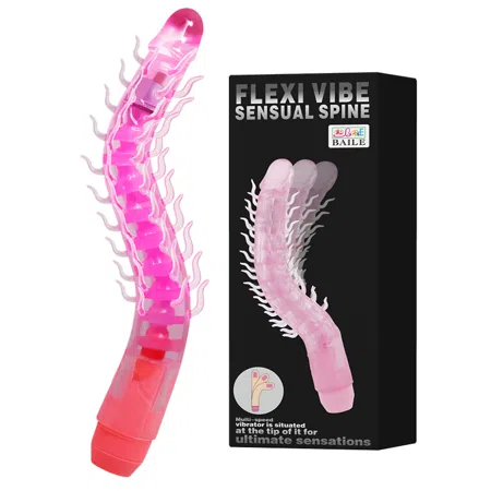 Consolador y vibrador doblable